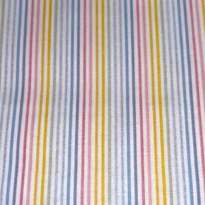 Draper James Pastel Stripes Cotton Fabric in Yellow, Pink, Blue - 1/2 Yard